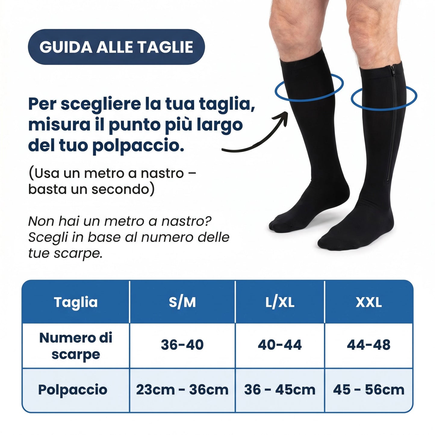 Calze a Compressione Graduata con Cerniera Unisex - Venzipa™