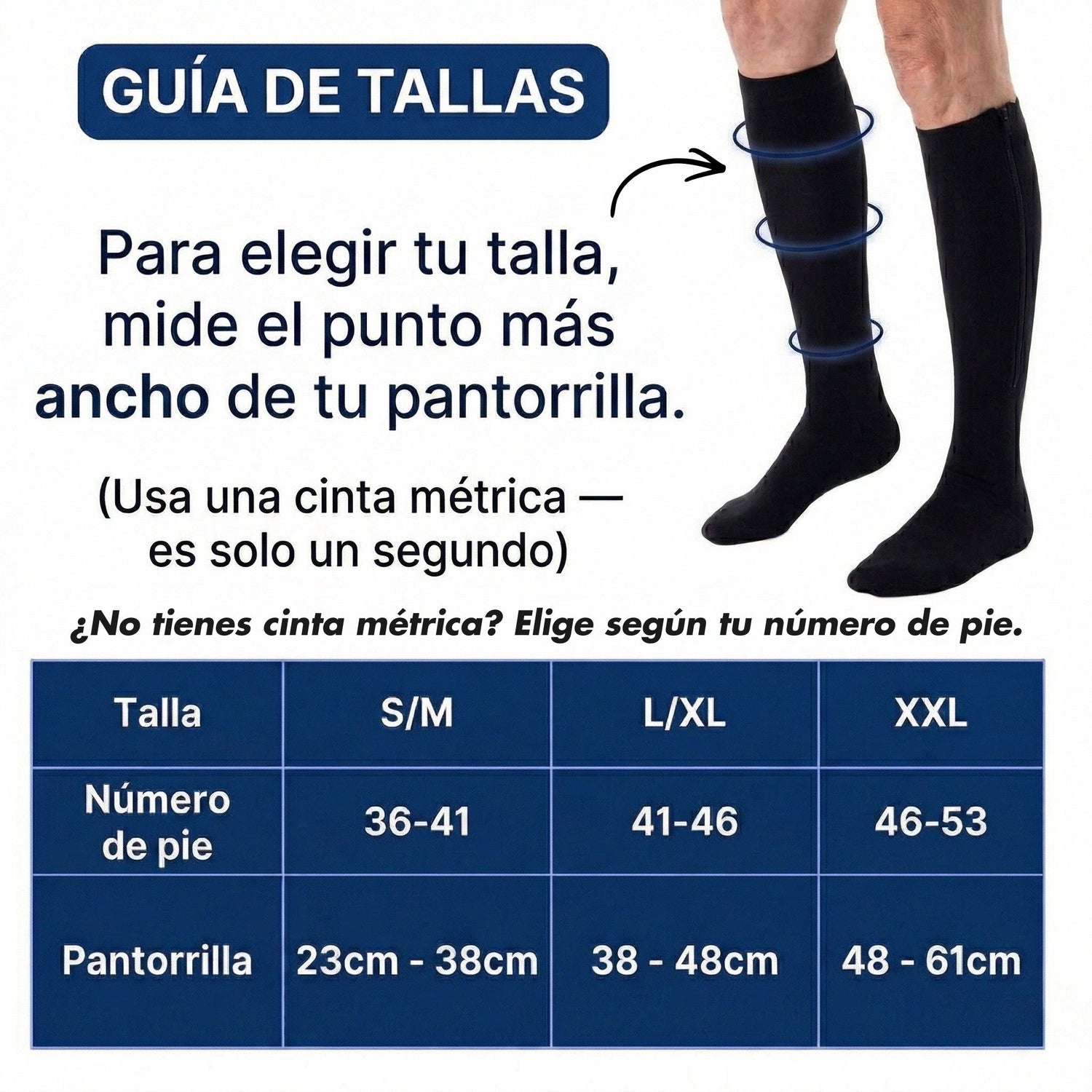 Cremallera lateral medias de compresión Venzipa España